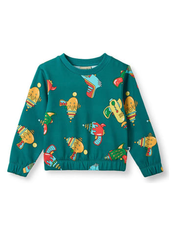 Småfolk Bluza "Space Blasters" w kolorze zielonym