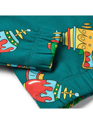 Småfolk Bluza "Space Blasters" w kolorze zielonym