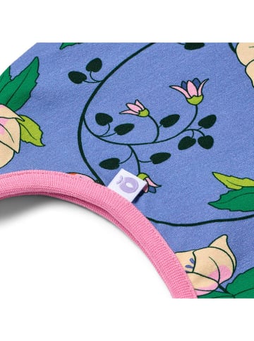 Småfolk Wende-Mütze "Winterrosen und Äpfel" in Lila/ Rosa