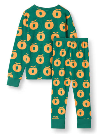 Småfolk Pyjama "Äpfel" in Grün