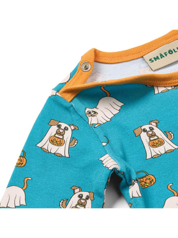 Småfolk Body "Halloween-huisdier" turquoise