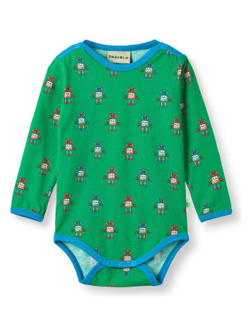 Småfolk Romper "Robot" groen