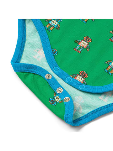 Småfolk Romper "Robot" groen