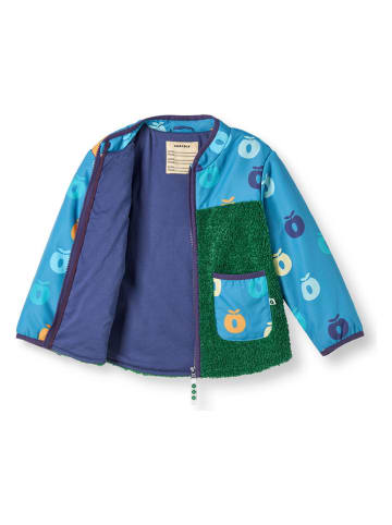 Småfolk Fleece vest "Appel" groen/blauw