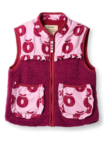 Småfolk Fleeceweste "Äpfel" in Rot/ Rosa