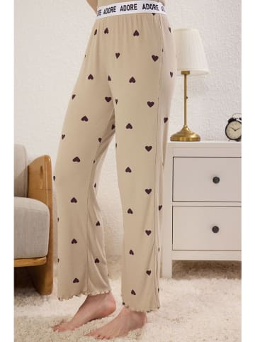 trendyol Piżama w kolorze beżowym