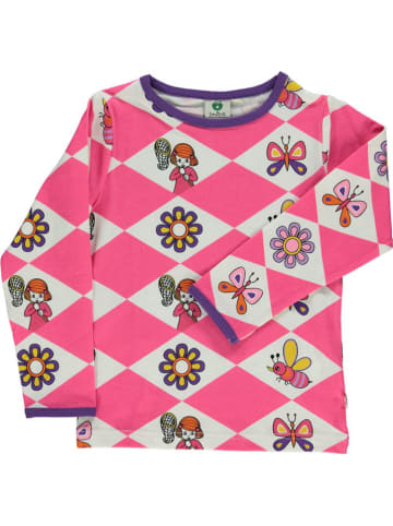 Småfolk Longsleeve in Rosa/ Weiß