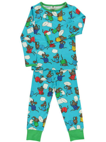Småfolk Pyjama in Hellblau/ Bunt