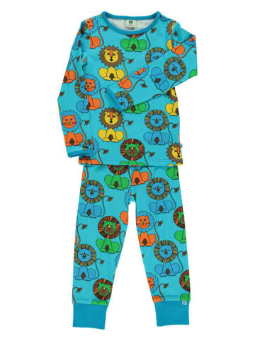 Småfolk Pyjama in Hellblau/ Bunt