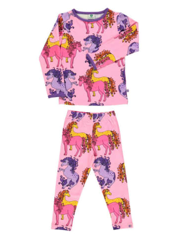 Småfolk Pyjama "Pferde" in Rosa