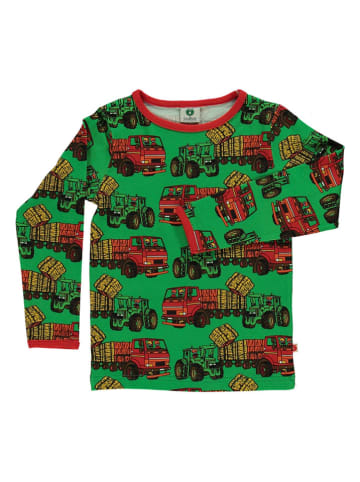 Småfolk Longsleeve "Traktoren" in Grün