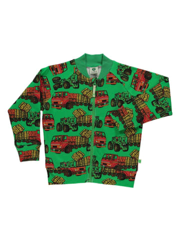 Småfolk Sweatjacke "Traktor" in Grün