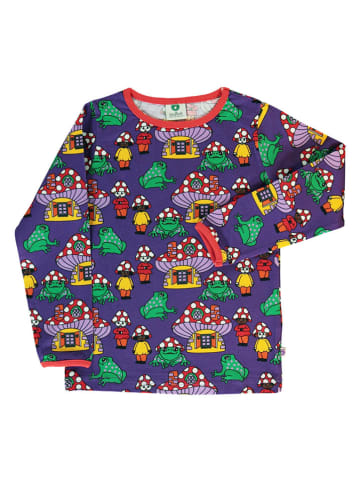Småfolk Longsleeve "Pilzhäuser" in Lila