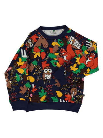 Småfolk Sweatshirt "Tiere des Waldes" in Dunkelblau