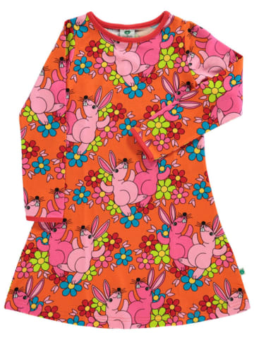 Småfolk Kleid "Blumen" in Orange