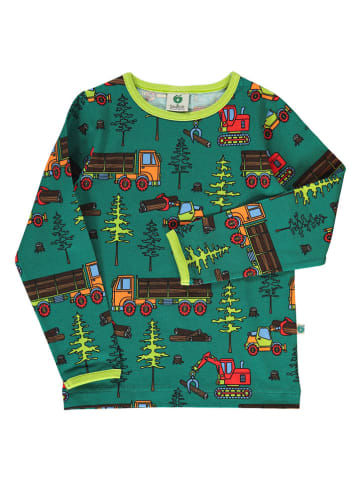 Småfolk Longsleeve "Maschinen" in Grün