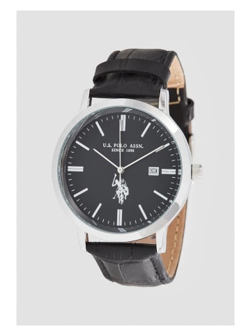 U.S. Polo Assn. Quarzuhr in Schwarz/ Silber