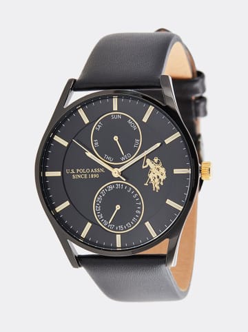 U.S. Polo Assn. Zegarek kwarcowy w kolorze czarnym