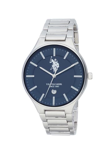 U.S. Polo Assn. Quarzuhr in Silber/ Dunkelbau