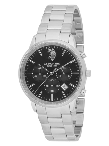 U.S. Polo Assn. Chronograf w kolorze srebrno-czarnym