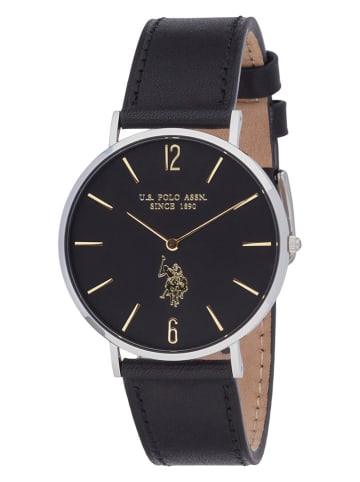 U.S. Polo Assn. Quarzuhr in Schwarz/ Silber
