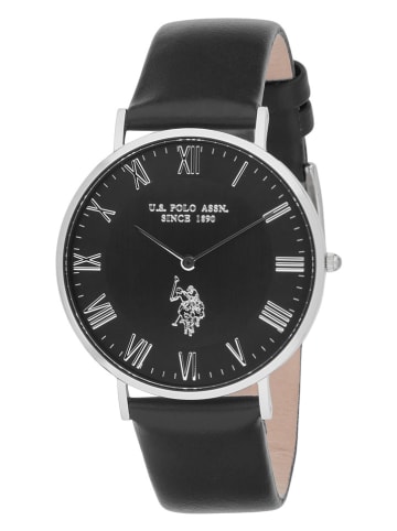 U.S. Polo Assn. Quarzuhr in Schwarz/ Silber