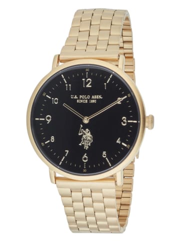 U.S. Polo Assn. Quarzuhr in Gold/ Schwarz