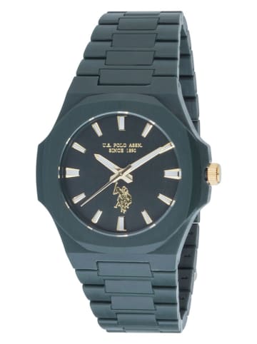 U.S. Polo Assn. Zegarek kwarcowy w kolorze ciemnozielonym