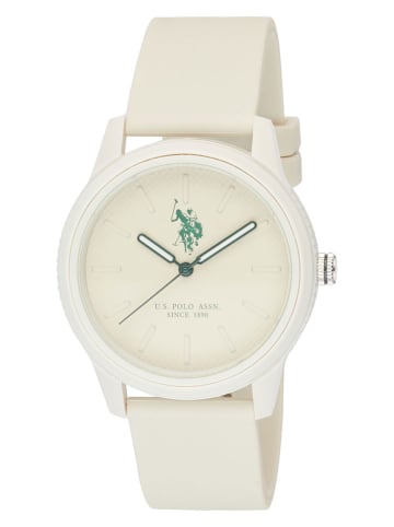 U.S. Polo Assn. Zegarek kwarcowy w kolorze beżowo-ciemnozielonym