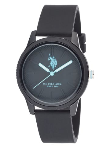 U.S. Polo Assn. Quarzuhr in Schwarz/ Hellblau