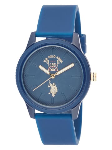 U.S. Polo Assn. Zegarek kwarcowy w kolorze niebiesko-złotym