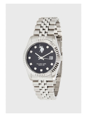 U.S. Polo Assn. Quarzuhr in Silber/ Schwarz