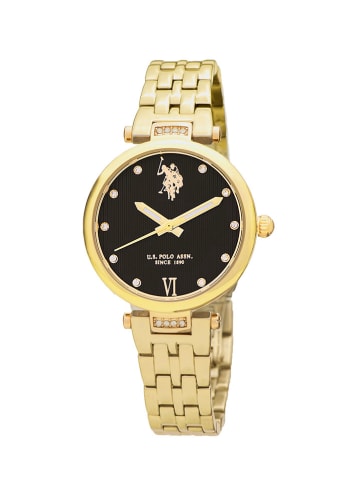 U.S. Polo Assn. Quarzuhr in Gold/ Schwarz