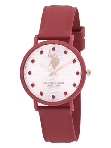 U.S. Polo Assn. Quarzuhr in Rot/ Weiß