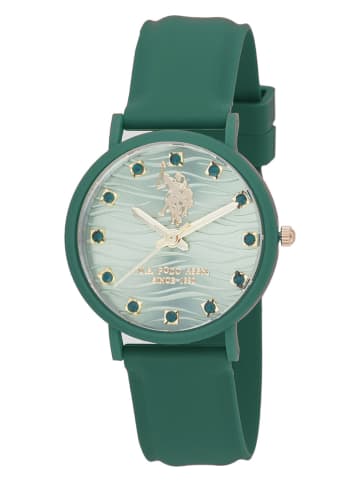 U.S. Polo Assn. Zegarek kwarcowy w kolorze zielonym