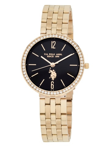 U.S. Polo Assn. Quarzuhr in Gold/ Schwarz