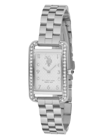 U.S. Polo Assn. Quarzuhr in Silber/ Weiß