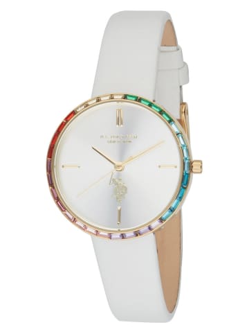 U.S. Polo Assn. Quarzuhr in Weiß/ Gold