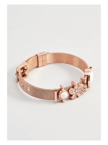 U.S. Polo Assn. Rosévergold. Armband mit Schmuckelementen