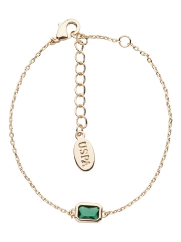 U.S. Polo Assn. Vergold. Armkette mit Kristall