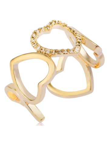 U.S. Polo Assn. Vergold. Ring mit Kristallen