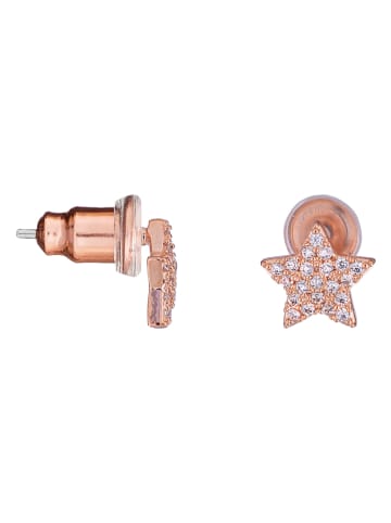 U.S. Polo Assn. Rosévergold. Ohrstecker mit Kristallen