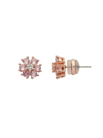 U.S. Polo Assn. Rosévergold. Ohrstecker mit Kristallen