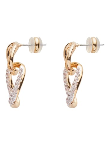 U.S. Polo Assn. Vergulde oorstekers met kristallen