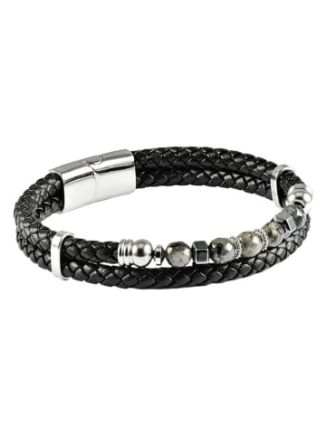U.S. Polo Assn. Leder-Armband in Schwarz