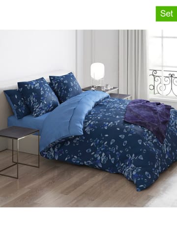 Cacharel textiles Satynowe poszewki (2 szt.) "Aurore" w kolorze niebieskim na poduszkę