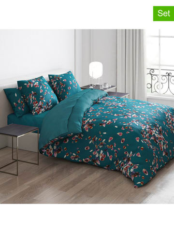 Cacharel 2-delige set: satijnen kussenslopen turquoise