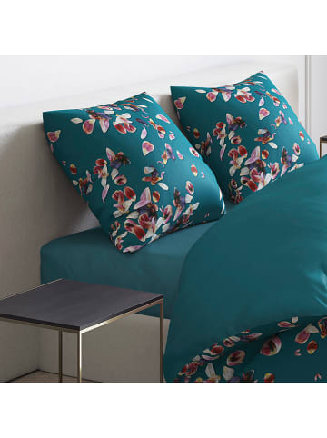 Cacharel textiles Satijnen kussensloop turquoise/rood