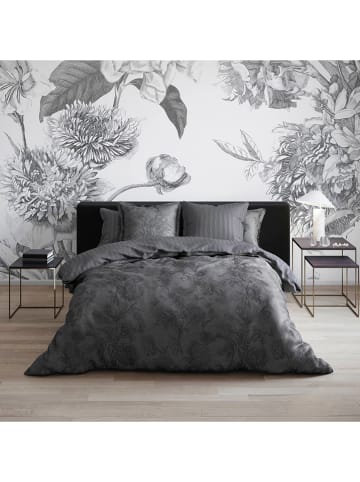 Cacharel textiles Satijnen beddengoedset "Flore" antraciet