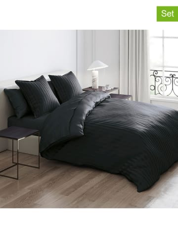 Cacharel 2er-Set: Satin-Kissenbezüge in Schwarz